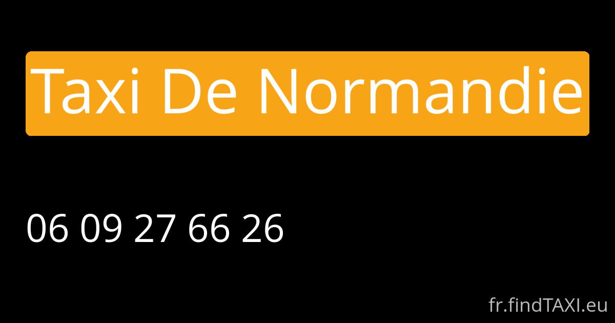 Taxi De Normandie (Louviers)