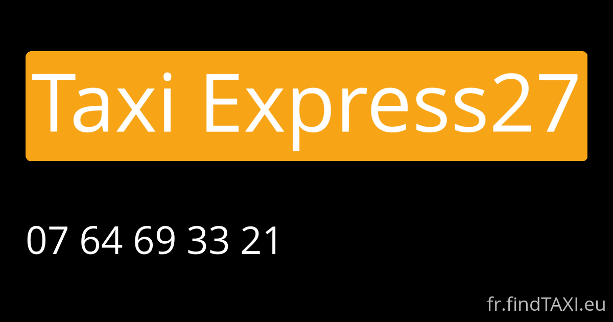 Taxi Express27 (Louviers)