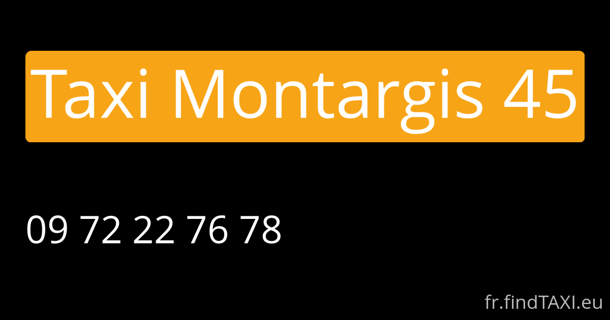 Taxi Montargis 45 (Montargis)