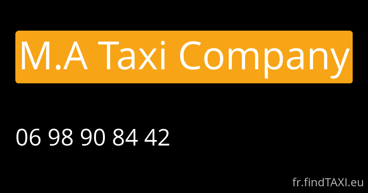 M.A Taxi Company (Thionville)