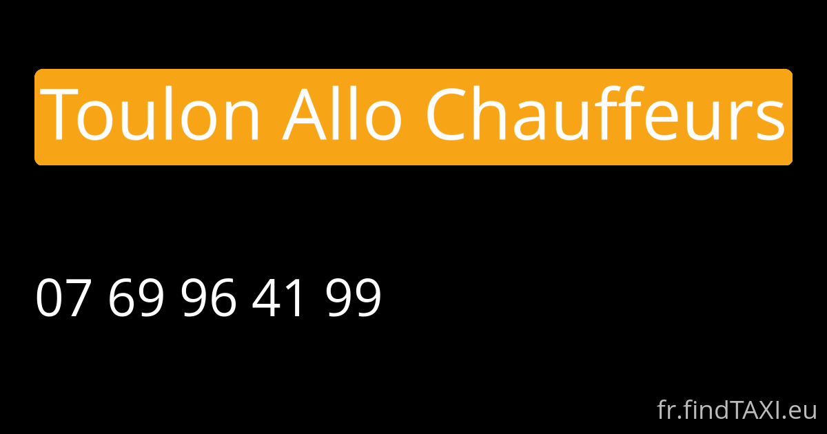 Toulon Allo Chauffeurs (Toulon)