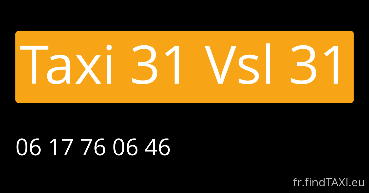 Taxi 31 Vsl 31 (Toulouse)